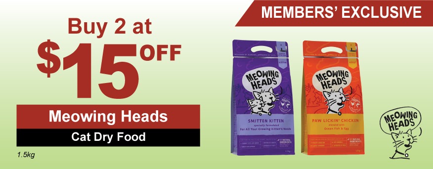 Meowing Heads Cat Dry Food Promo